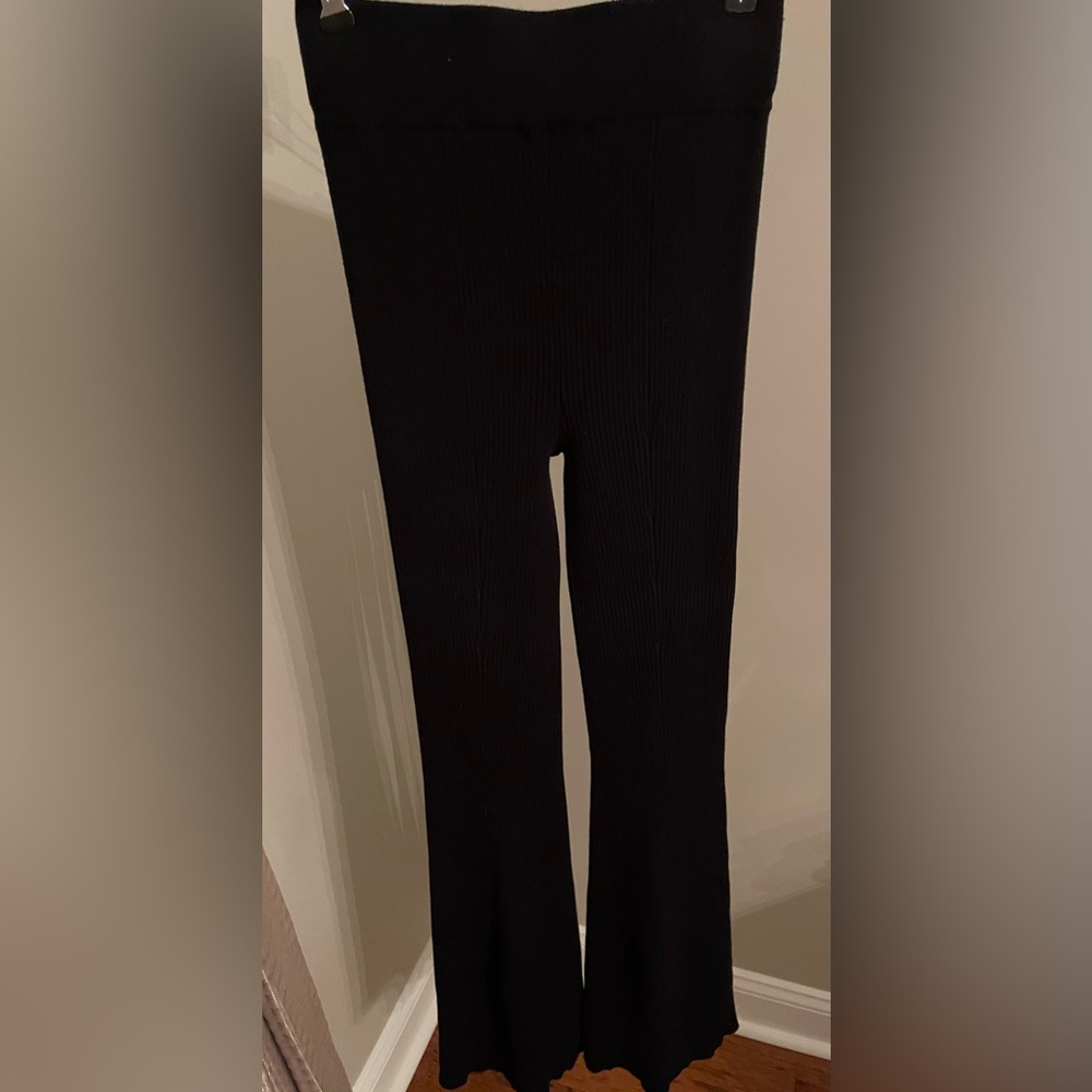 Paige Elba Ribbed Slim Sweater Pant Black Sz. XS NWT - Picture 3 of 8
